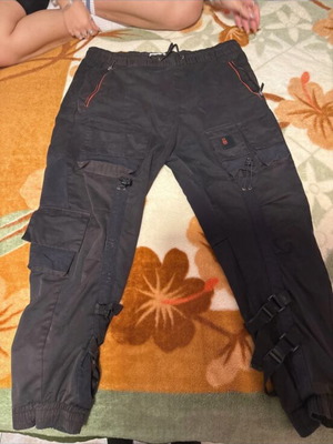 Bershka cargo pants black, like new, size L