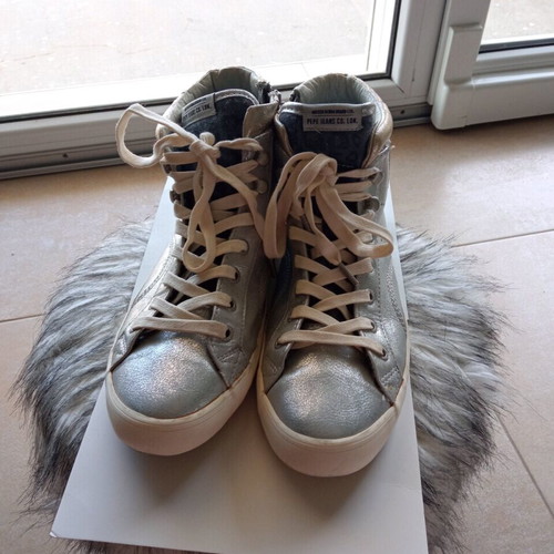 Pepe Jeans silver metallic athletic boots used, size 40
