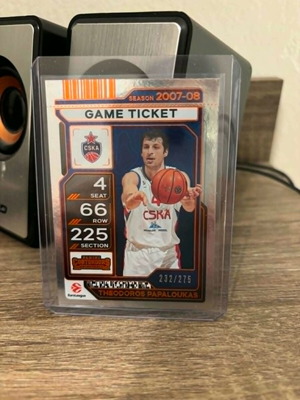 Theodoros Papaloukas Euroleague CSKA collectible card like new