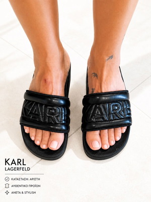 Karl Lagerfeld Kondo Maxi Logo slides σαν καινούργιο, μέγεθος 39, μαύρο