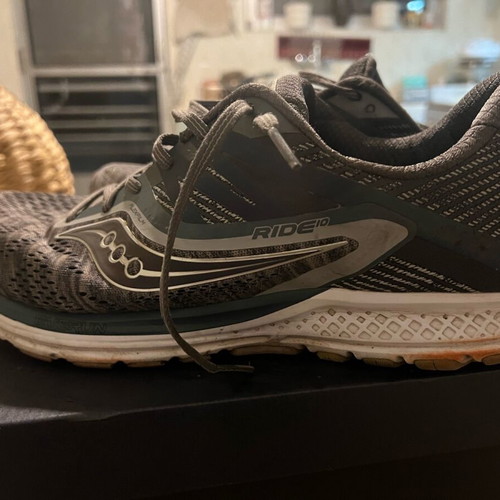 Saucony Ride No46 30cm athletic shoes used, gray