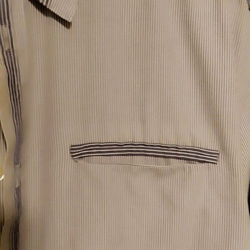Stoffels striped blue shirt like new, size L/XL