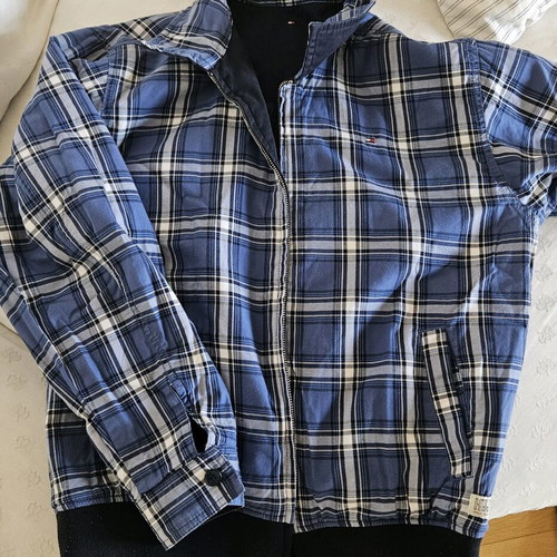 Tommy Hilfiger double-face jacket like new, blue multicolor