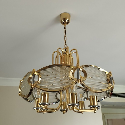Ceiling light like new, 60×60 cm diameter, 8 E27 sockets