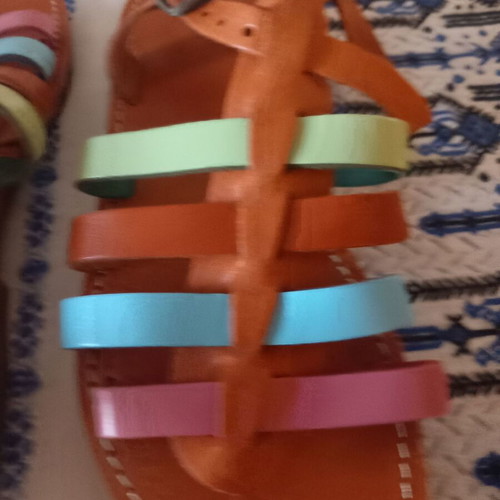 Children's colorful leather sandals new, sizes 27, 28, 29 & 31