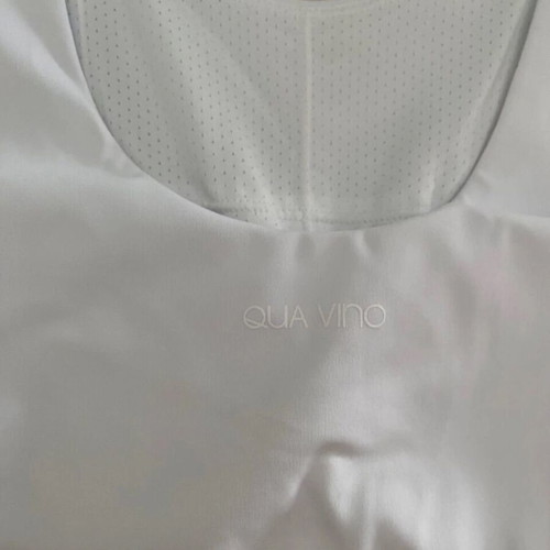 Quavino Athletic Bustier Top New, White Blue, Small