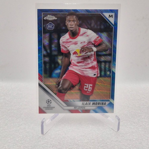 2021-22 Topps Chrome UEFA Champions League Blue Wave Ilaix Moriba #95 Rookie κάρτα μεταχειρισμένη