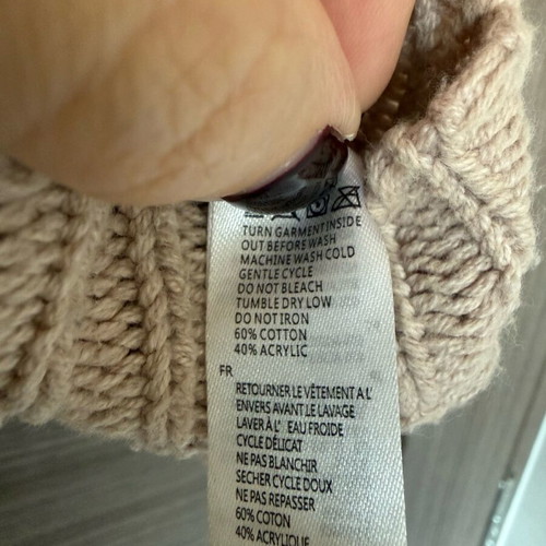 Cotton knit Amuse Society size S like new, gray and beige