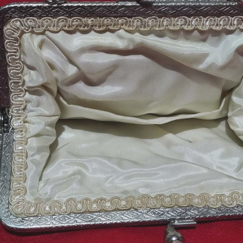 Vintage handmade evening bags used with metal clasp