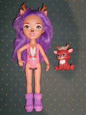 Enchantimals Danessa Deer doll with pet used