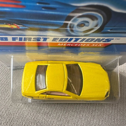 Hot Wheels Mercedes SLK yellow first edition new 1998