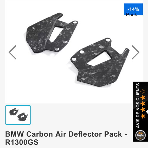 BMW R1300GS wind deflectors original carbon pair new