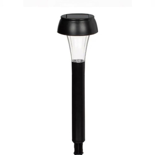 Solar round garden light black Ø18.5cm new with rechargeable battery