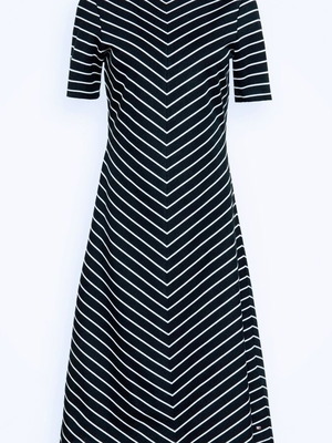 Tommy Hilfiger short-sleeve dress new, dark blue with striped pattern