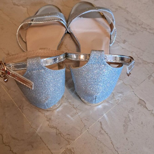 Silver sandals like new, size 39