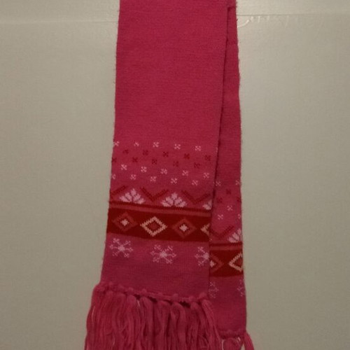 Children's scarf new for girl 1-4 years pink and red