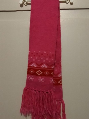 Children's scarf new for girl 1-4 years pink and red