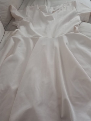 Ecru dress like new, size L, georgette fabric