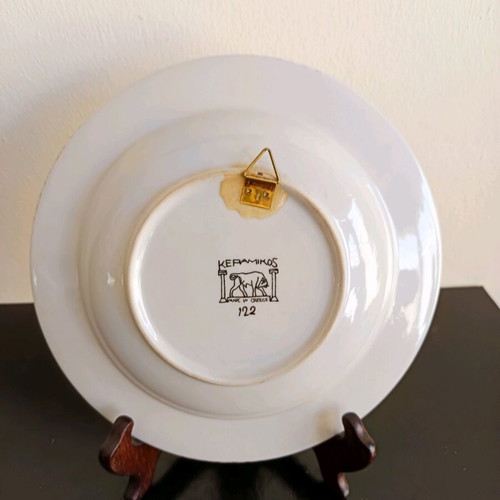 Collectible plate Kings of Greece George I and Olga used, ceramic