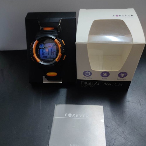 Forever Kids Digital Watch new with Black Rubber/Plastic Strap