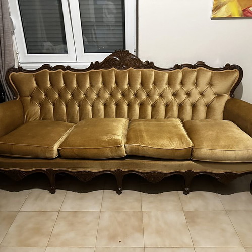 Ludovic style living room set, four-seat sofa, 2 armchairs, 2 chairs