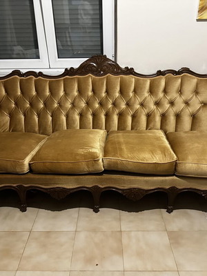 Ludovic style living room set, four-seat sofa, 2 armchairs, 2 chairs