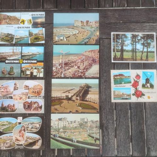 Set of 10 vintage postcards from Belgium