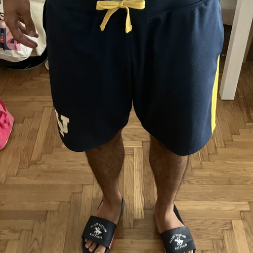 Champion basketball shorts XXL used, blue and yellow