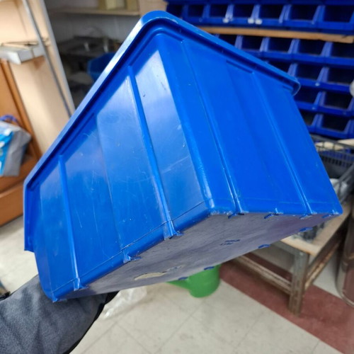 Storage box used, plastic set of 10 pieces