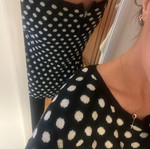 Knitted polka dot with zipper