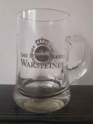 Retro Warsteiner 0.2 beer mug used with tiny defect