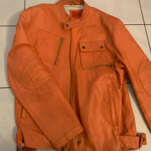 Nappa leather jacket 100% large and Iveco XXL work vest like new