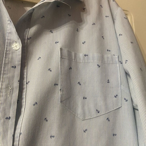 Women's shirt light blue with nautical pattern, like new, size L