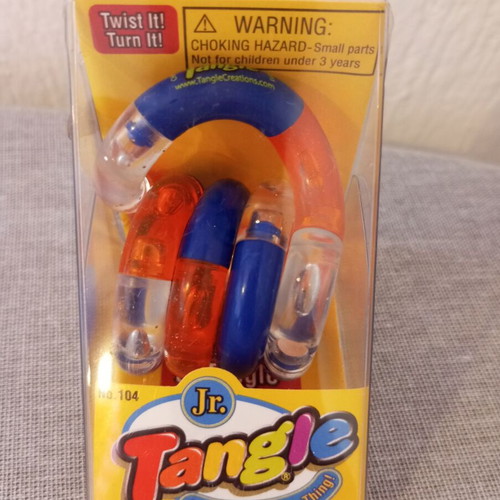 Tangle Jr. Sparkle Clear Multi-color Retro Fidget Toy 2011
