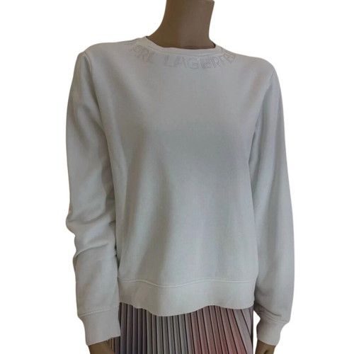 Karl Lagerfeld white sweatshirt with strass logo like new – Small/M