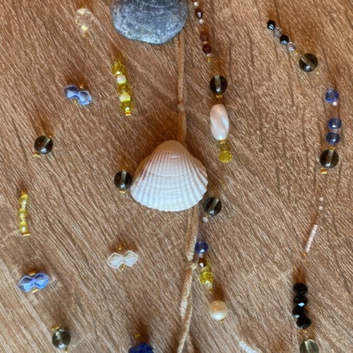 Decorative Garland with Shells handmade, 45 cm