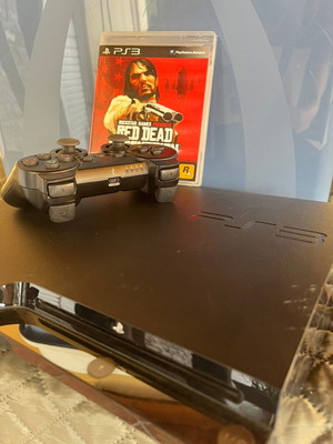 PlayStation 3 Slim μεταχειρισμένη με Red Dead Redemption και χειριστήριο