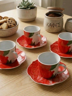 Romantica coffee cup set of 4 like new