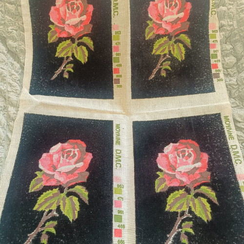 Gobelin needlepoint canvas set used with DMC threads