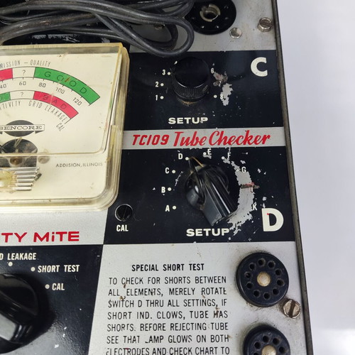 Sencore Mighty Mite TC109 tube tester used with original manual