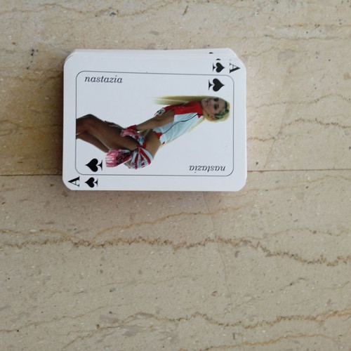 Olympiakos collectible playing cards used, set of 2 with case