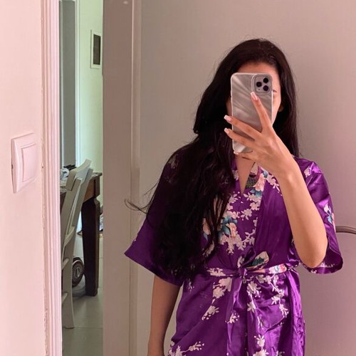 Traditional Thai kimono like new, purple, size XS
