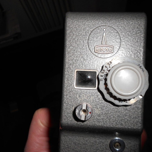 Omo Sport-3 camera used for 8mm film with leather case