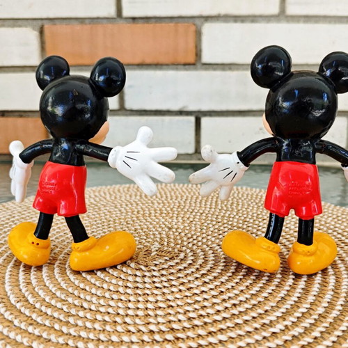 Disney Mickey Mouse vintage bendy figures used from Applause 90s