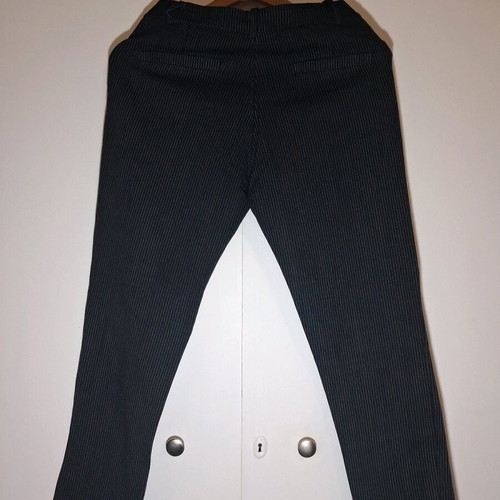 Pinstripe pants like new, size S/38, black
