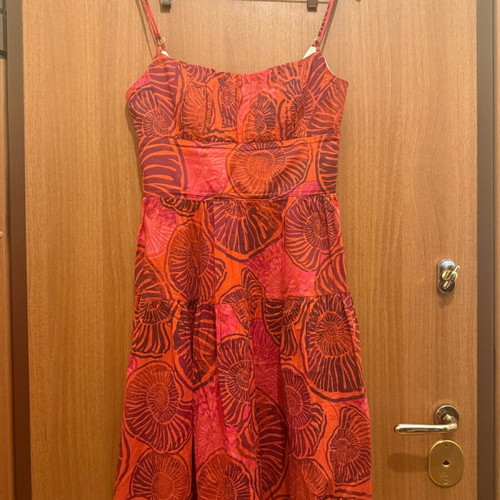 Anna riska cotton dress monochrome coral color like new
