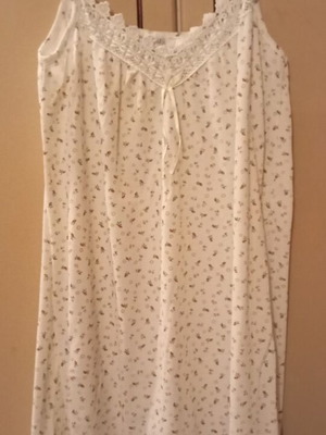 Нощница нова памучна, бяла, размер XL-52, неизползвана