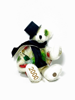 Vintage Grisly Sylvester 2000 Teddy Bear Millennium Edition