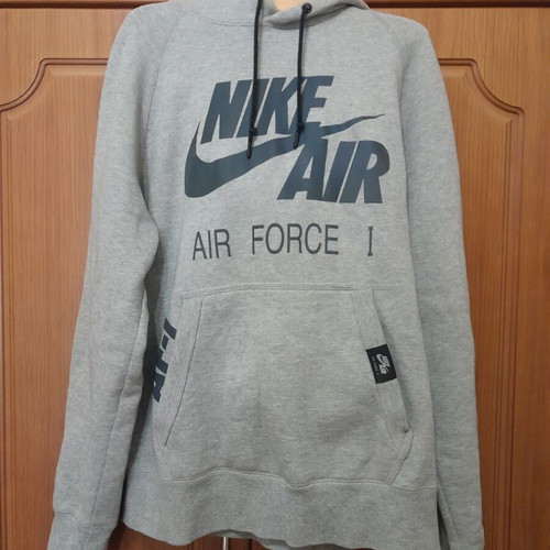 Nike Air Force 1 hoodie like new, small, grey