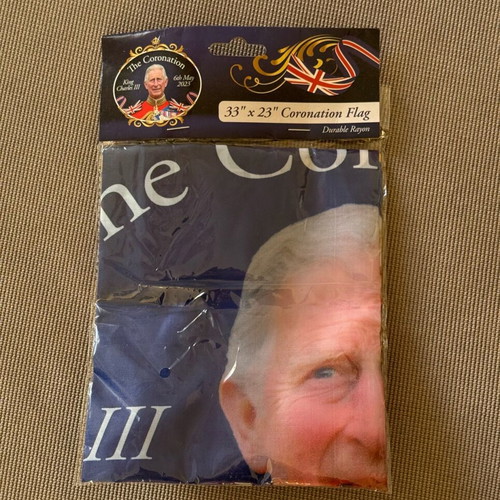 Coronation Flag King Charles III new, official memorabilia